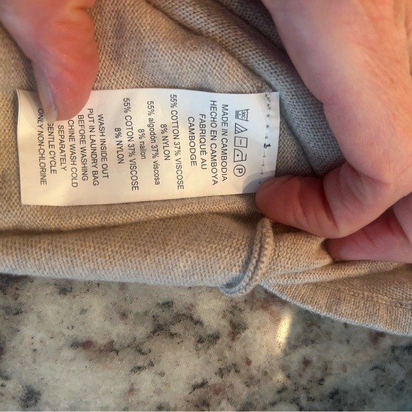 Michael Kors Heather oatmeal high low sweater - Picture 5 of 5